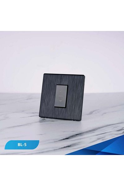 Btm Black wooden piano curtain shutter switch