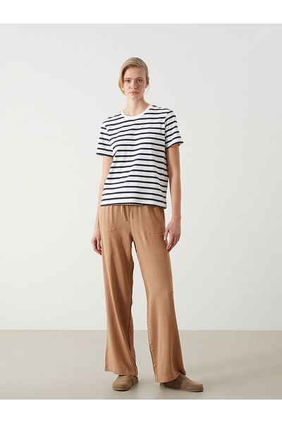 LC Waikiki Tricou de damă cu dungi cu gât
