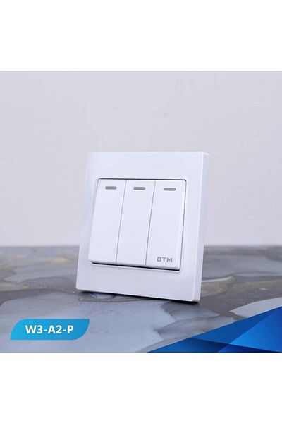 Btm White triple switch- 3 pieces
