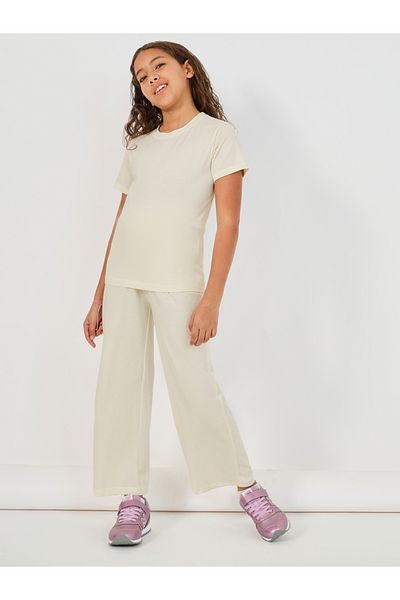Styli Short Sleeve Crew Neck t-Shirt & Wide Leg Joggers Co-Ord