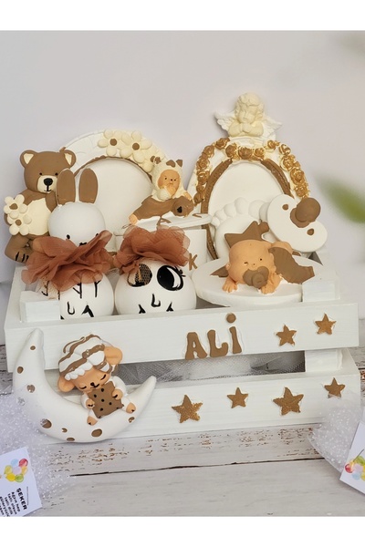 glow moon 40 uçurma sepeti / Kırk uçurma sepeti / bebek hediye sepeti