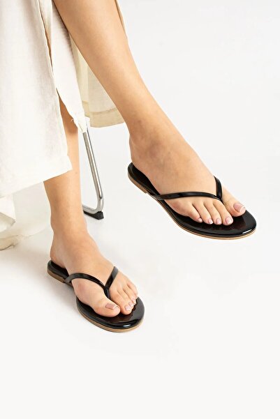 akix Rahat Taban Suya Dayanıklı Havuz plaj  Günlük Parmak Arası Kadın  Spor T...