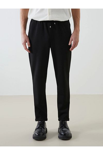 LC Waikiki Ανδρικό παντελόνι LCW Vision Black Standard Mold