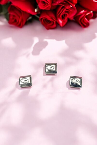 Lynare Italian Charm - 3Pcs Embossed Heart Model Steel Bracelet Set