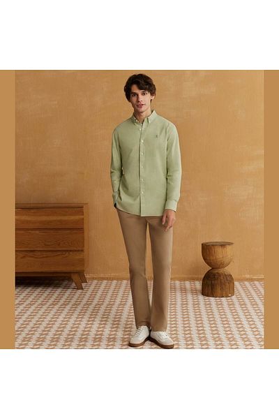 Giordano Men's Stretch Twill Khaki Pants