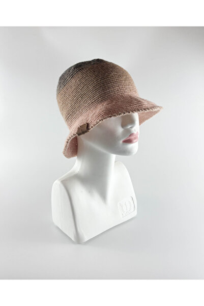 Kidilia قبعة شتوية محبوكة يدويًا باللون البيج