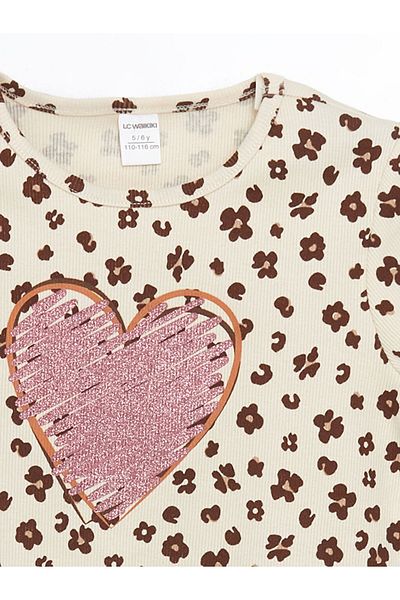 LC Waikiki Lcw Kids Crew Neck Printed Girls' T-Shirt