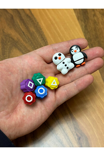 Figürlab Squid Game Oyun 5 Taş Seti Kalamar Oyun Renkli Taş Gonggi Kumlu Versiyon HEDİYELİ