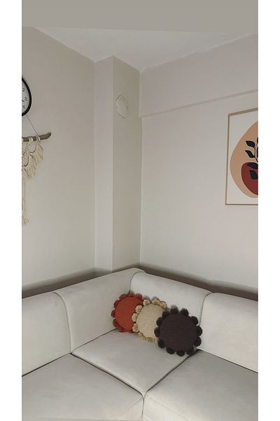 Medacollectionn Retro Decorative Knitted Pompom Pillow