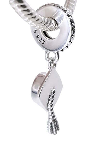 Dumledo Mezuniyet Kep Charm | 925 Ayar Gümüş