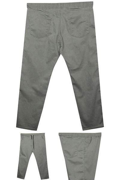 marufshop Men's Plus Size Lace-Up Lycra Pipe Leg Jeans Suitable for Weight between 100 Kilo-180 Kilo