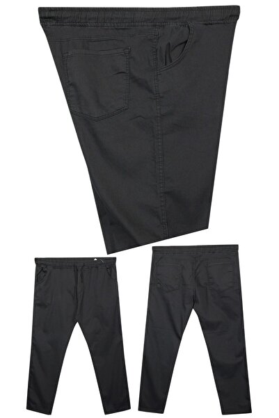 marufshop Ανδρικό τζιν παντελόνι με κορδόνια Lycra Pipe Leg Κατάλληλο για Ανδρικό Μεγάλο Μέγεθος Μεταξύ 100 κιλών-180 κιλών