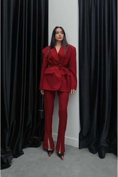Havoş Burgundy Margo Lacing Detailed Set