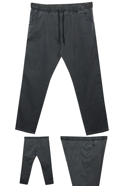 marufshop Men's Plus Size Lace-Up Lycra Pipe Leg Jeans Suitable for Weight between 100 Kilo-180 Kilo