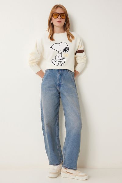 Lovelyİstanbul Blugi lavabili cu croiala largi - BLUE LOK0005