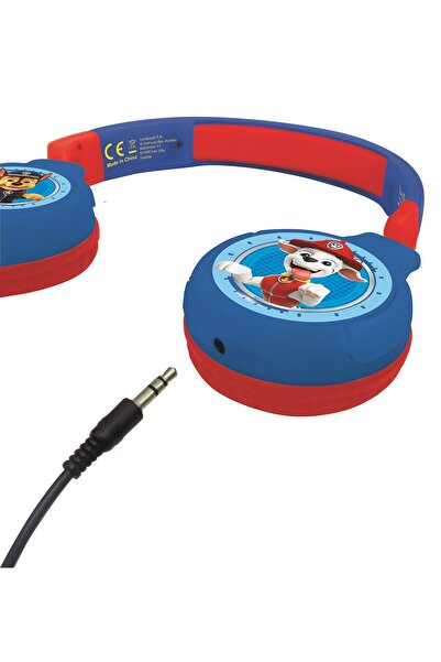 LEXIBOOK PAW PATROL 2-in-1 Foldable Kids Headphones | Bluetooth & Wired | Volume Control | Blue/Yellow