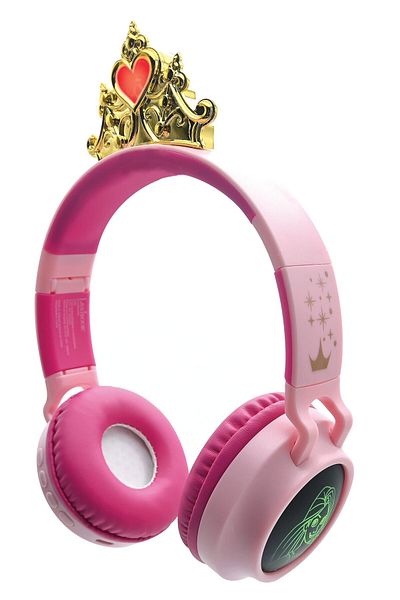 LEXIBOOK Disney Princess 2-in-1 Wireless & Wired Headphones | Crown Design | 85 dB Limit | Foldable