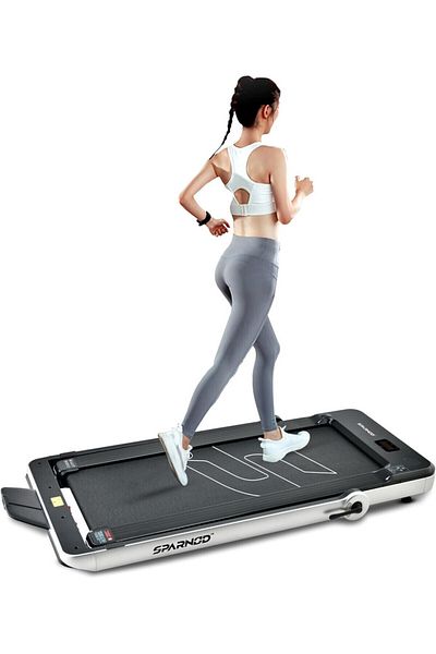 Sparnod Fitness Sth-3040 Foldable Walking Pad Treadmill 4hp Peak, Space-saving, Remote, Bt Speaker 1 Year Warranty