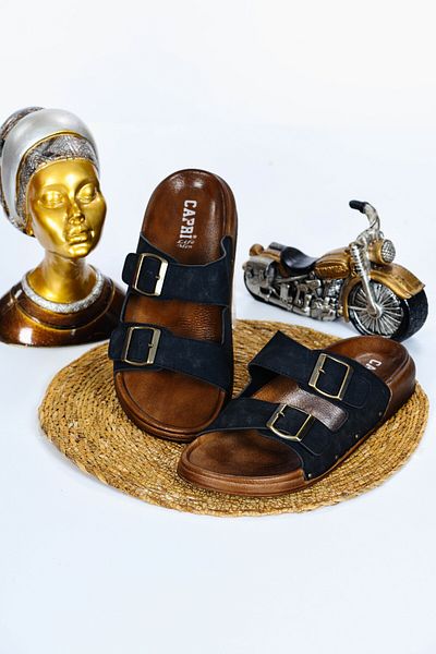 CAPRİ MODA ανδρικές ορθοπεδικές παντόφλες διπλής πόρπης