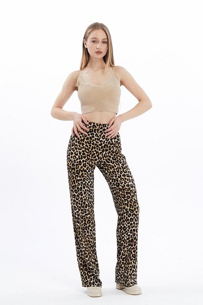 penyebizden Leopard Pattern Trousers Home&Outdoor