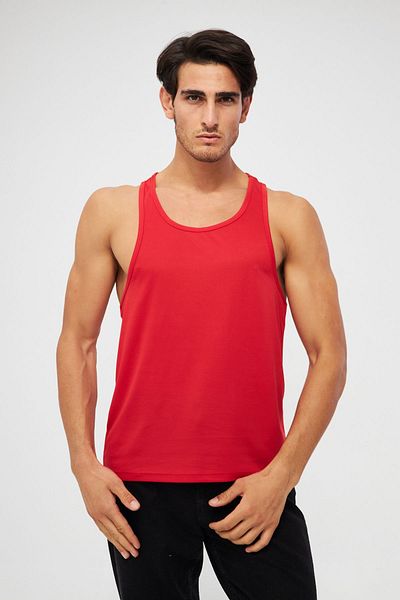 Moda Işık Men's Red Printed Sports Tank Top