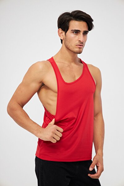 Moda Işık Men's Red Printed Sports Tank Top