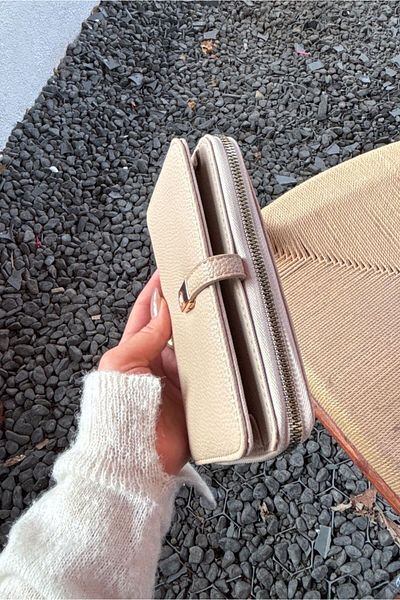 Yuka Atelier Faux Leather Wallet with Phone Compartment
