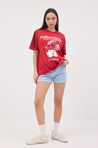 Addax Μπλουζάκι με λαιμόκοψη Cherry Look P10382