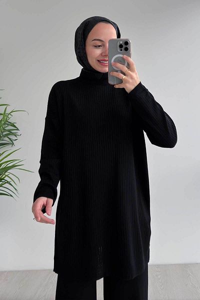 Ka Hijab Σετ πλεκτών Anje Hijab - Μαύρο