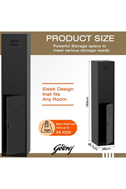 Mahmayi Godrej Digital 2 Door Locker with Advanced Touch Screen Lock Steel Black
