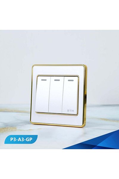 Btm Triple switch, Pearl and gold- 6 pieces