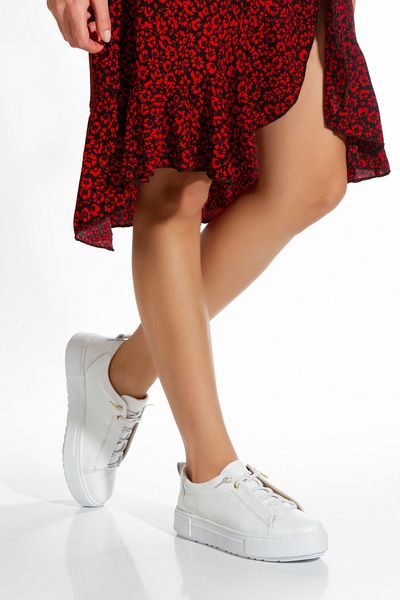 PASSAGE SHOES Γυναικεία Αθλητικά Παπούτσια Γνήσιο Δερμάτινο 2075 - ΛΕΥΚΟ