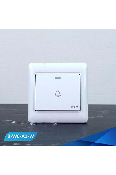 Btm مفتاح جرس، أبيض، ملتوي - 100 قطعة