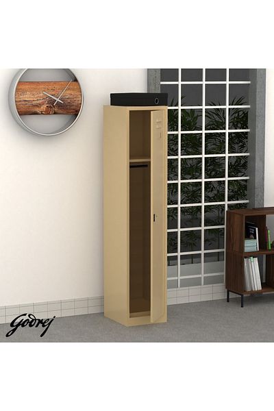 Mahmayi Godrej 1 Door Steel Locker with Heavy-Duty Construction Scratch-Resistant Beige Finish