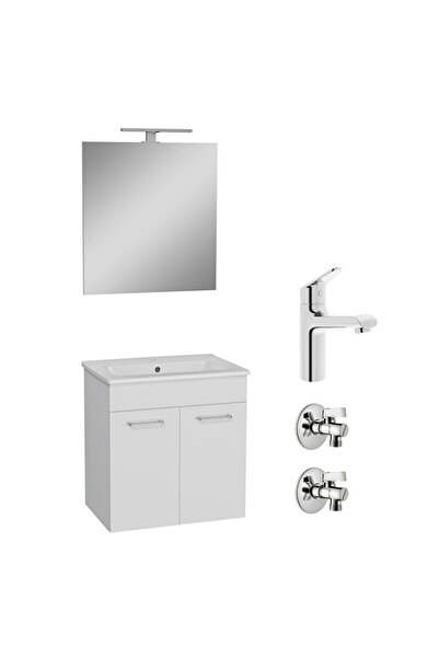 VitrA Ardea 67714 Banyo Dolabı Seti, Parlak Beyaz, 60 Cm, Kapaklı
