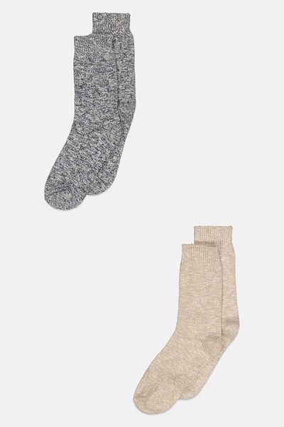 Tchibo Men 2 Pair Heather Socks, Multicolor