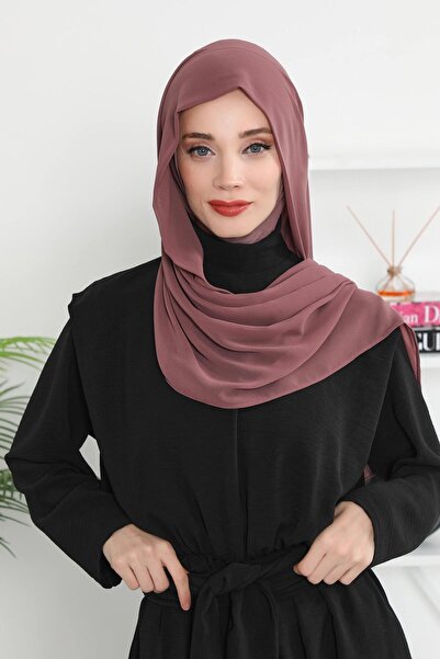 Aisha's Design Chiffon Combed Cotton Shawl with Inner Bonnet - Ps-46