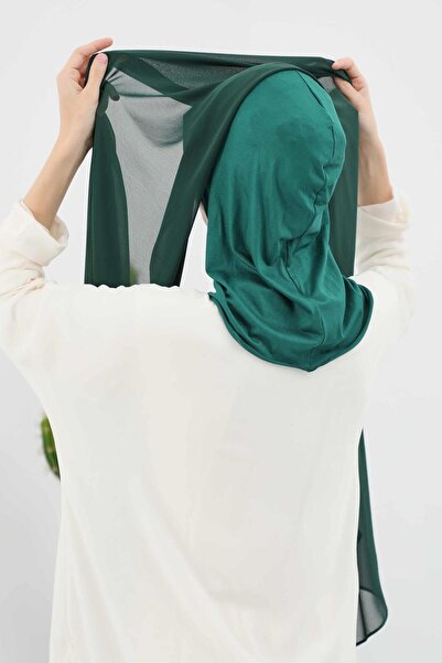 Aisha's Design Combed Cotton Inner Bonnet Chiffon Shawl,Ps-46