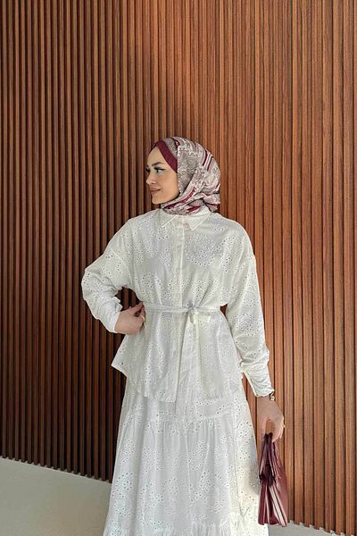 Melike Tatar Ecru Embroidery 32-4014 Model Kit