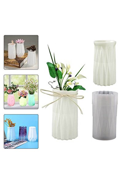 Genel Markalar Epoksi Reçine Silikon Kalıp Vazo Kalıbı Beton Taş Tozu Vazo Mumluk Kalıbı 10.5X5.9 CM