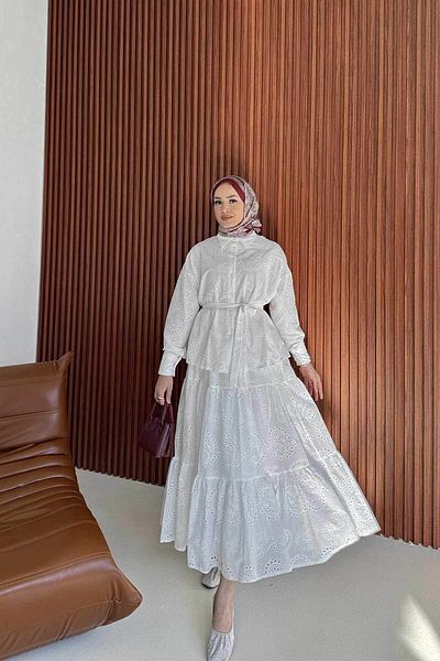 Melike Tatar Ecru Embroidery 32-4014 Model Kit
