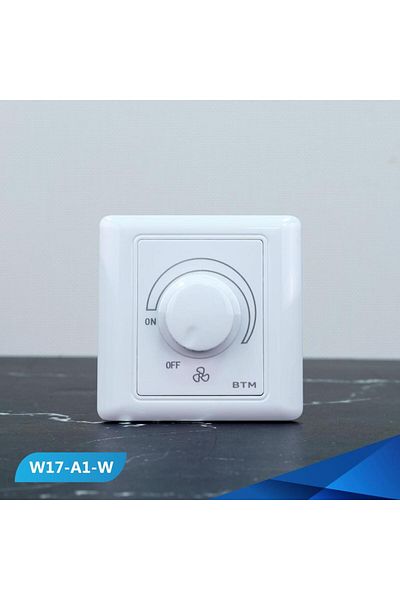 Btm 300W fan dimmer switch, white, twisted- 2 pieces