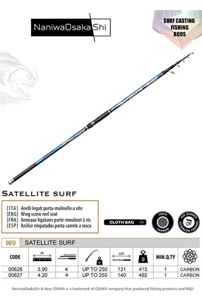 Genel Markalar NANIWAOSAKASHI SATELLITE SURF 4,20CM 100-250GR
