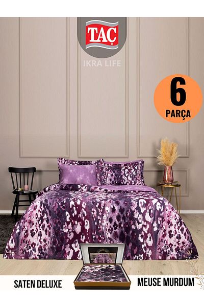 Taç MEUSE MURDUM Deluxe Satin Double Duvet Cover Set