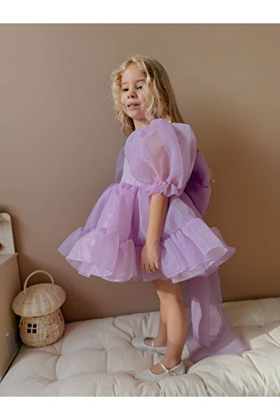 Linola Baby Kids Puffy Şifon Kız Çocuk Parti Elbisesi