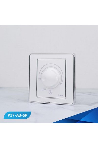 Btm 300W fan dimmer switch, pearl and silver