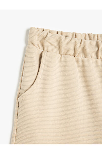 Koton Basic Beli Bağcıklı Cepli Şort