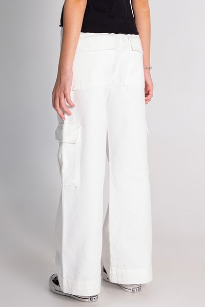 DMB BOYS & GIRLS Çaren Kids- Girl's Cotton Wide Leg Cargo Pocket Trousers