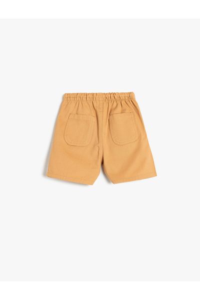 Koton Basic Shorts with Cotton Pocket Detail and Tie Waist