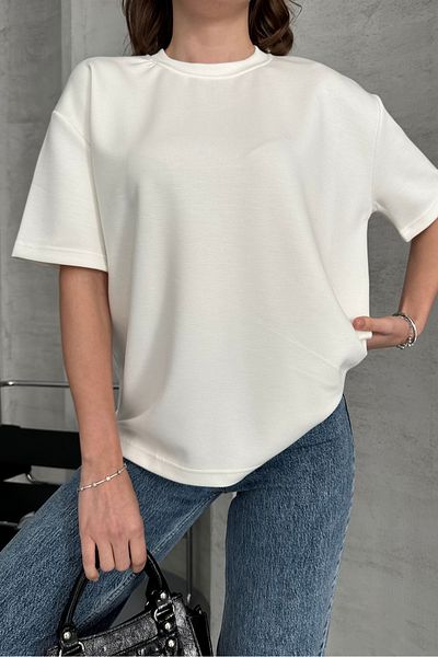 macharel jeans Υφασμάτινο κοντομάνικο μπλουζάκι Oversize Mold Oys